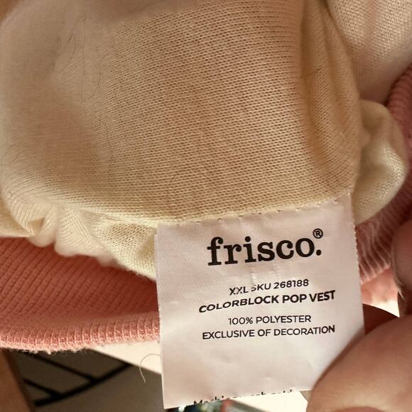 Frisco Lightweight Colorblock Pop Dog & Cat Zippered Sherpa Fleece Vest XXL - Picture 9 of 10